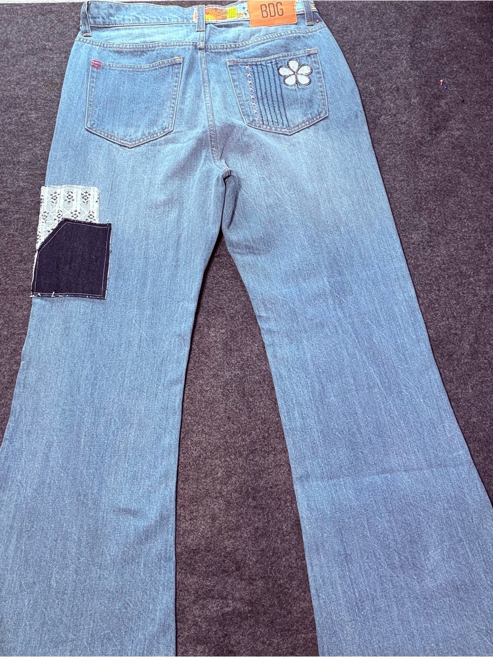 BDG Women's Light Blue Jeans with Multicolor Patchwork - Picture 5 of 5
